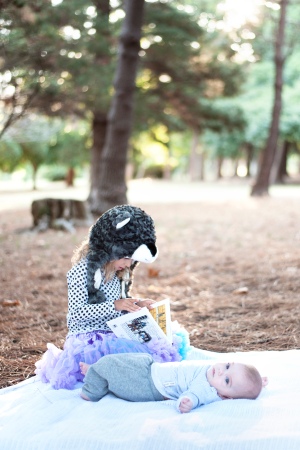 Caffeine and Fairydust Our Family Photoshoot With Lauren Pretorius Photography Whimsical woodlands picnic in the forest Animal Hat Reading Story